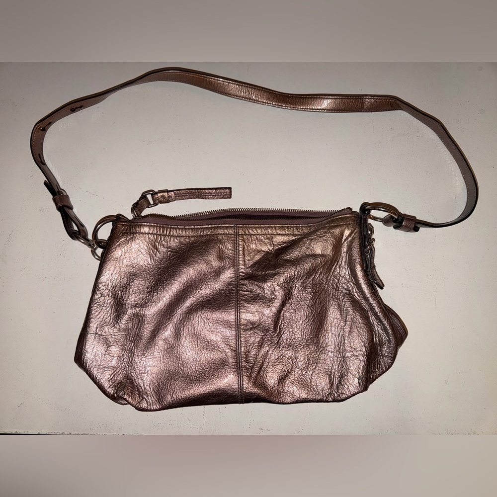 Metallic Purple Coach Bag